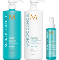 Shampoo Suavizante 1000ml + Acondicionador + Spray Moroccanoil Smooth